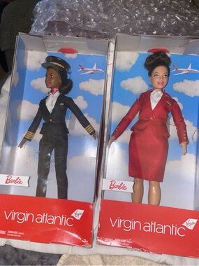 Barbie Virgin Atlantic Crew Dolls - Red & Navy Uniforms